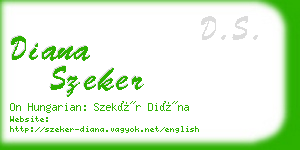 diana szeker business card